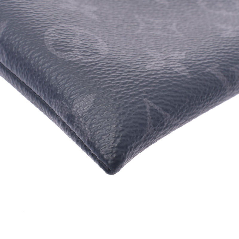 LOUIS VUITTON Louis Vuitton Monogram Eclipse Pochette Discovery Black/Grey M62291 Men's Monogram Eclipse Canvas Clutch Bag A Rank Used Ginzo