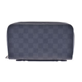 Louis Vuitton Louis Vuitton Damier Graphit Zippy XL Black / Gray N41503 Men's Dumie Graphit Canvas Long Wallet A-Rank Used Silgrin