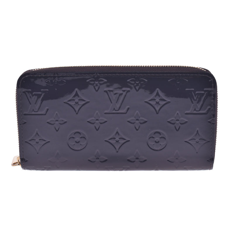 Louis Vuitton Louis Vuitton Verni Jippy Wallet Old Amarant M93522 Women's Monogram Verni Long Wallet AB Rank Used Silgrin