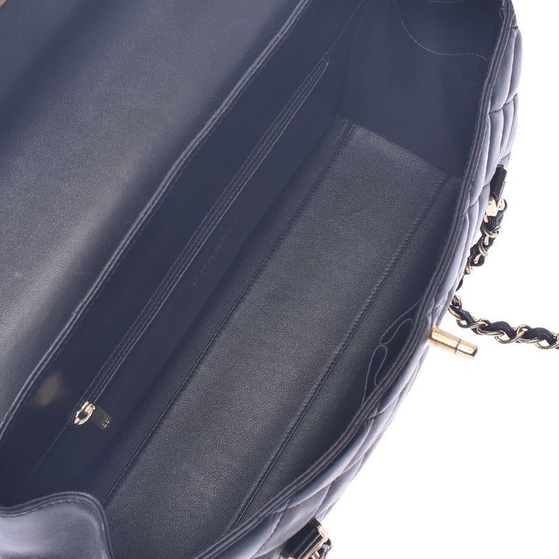 Chanel Chanel Matrasse Chain Bag Black Gold Bracket Ladies Lamskin Shoulder Bag AB Rank Used Sinkjo