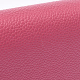 Chanel Chanel Fastener Long Wallet Pink Unisex Caviar Skin Long Wallet B Rank Used Sinkjo