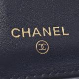 Chanel Chanel Black Women's Curf Three-folded wallet B rank used Silgrin