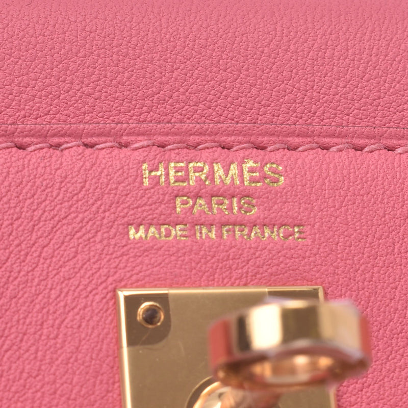 Hermes Hermes Kelly 25 2way Bag Rose Azale Gold Bracket D Engraved (around 2019) Women's Swift Handbag New Silgrin