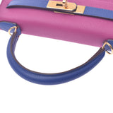 Hermes Hermes Kelly 28 Personal Order 2WAY Bag Purple / Blue Gold Bracket C Engraved (around 2018) Women's Voepson Handbag Unused Silgrin