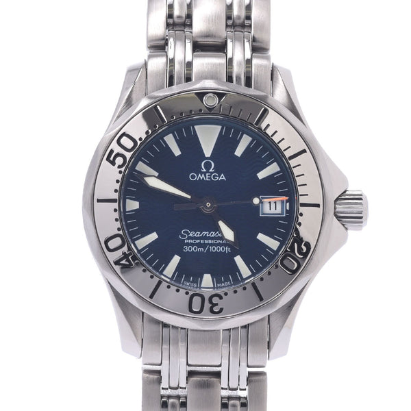 Omega Omega Seamaster Jack Miyaur 1500 Limited 2584.80 Women's SS Watch Quartz Blue Characters A-Rank Used Sinkjo