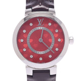 Louis Vuitton Louis Vuitton Tambour 11P钻石Q1J03女士SS /皮革手表石英红色型排名使用水池