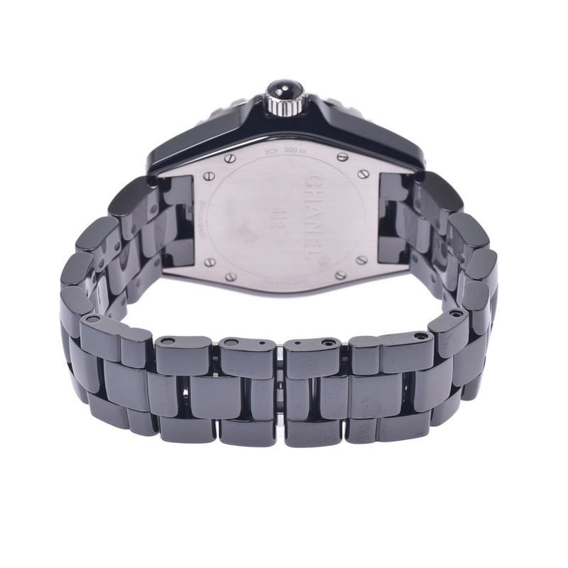 CHANEL Chanel J12 38mm 12P diamond H1626 men black ceramic /SS watch self-winding watch lindera board A rank used silver storehouse