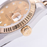 ROLEX Rolex Datejust 10P Diamond 69173G Ladies YG/SS Watch Automatic Winding Champagne Dial A Rank Used Ginzo