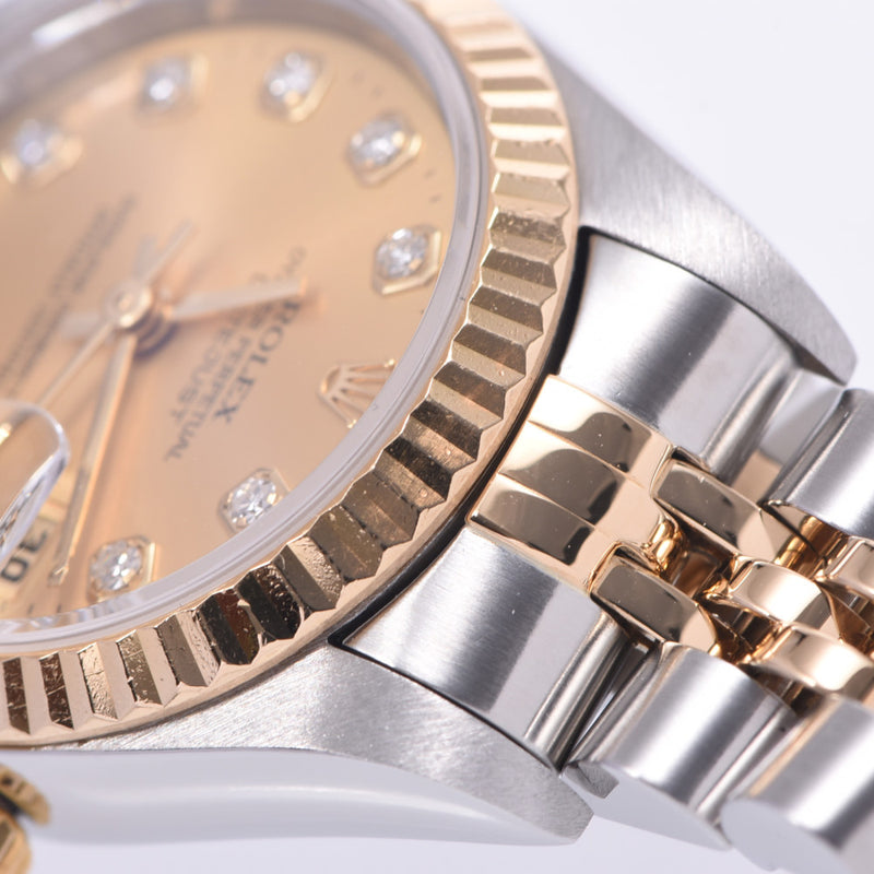 ROLEX Rolex Datejust 10P Diamond 69173G Ladies YG/SS Watch Automatic Winding Champagne Dial A Rank Used Ginzo