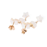 Other Tous Tous Super Power Bear / Heart / Star Motif I Line Multicolor Women's K18YG / White Butterfly Shell Earrings A Rank Used Sinkjo