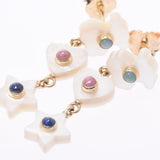 Other Tous Tous Super Power Bear / Heart / Star Motif I Line Multicolor Women's K18YG / White Butterfly Shell Earrings A Rank Used Sinkjo