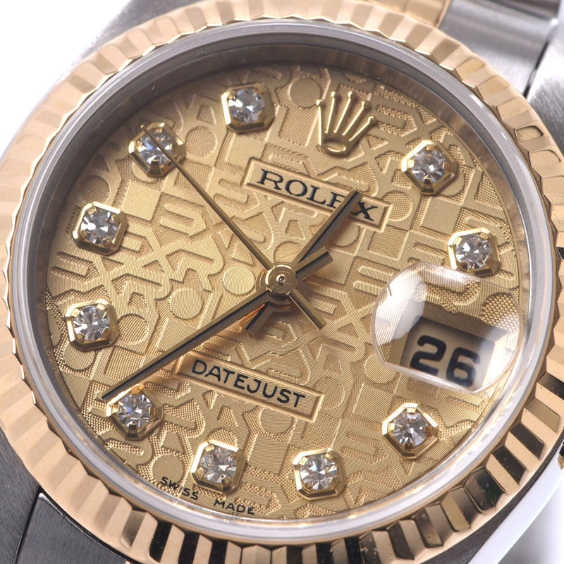 ROLEX Rolex Datejust 10P Diamond 79173G Ladies YG/SS Watch Automatic Computer Dial A Rank Used Ginzo
