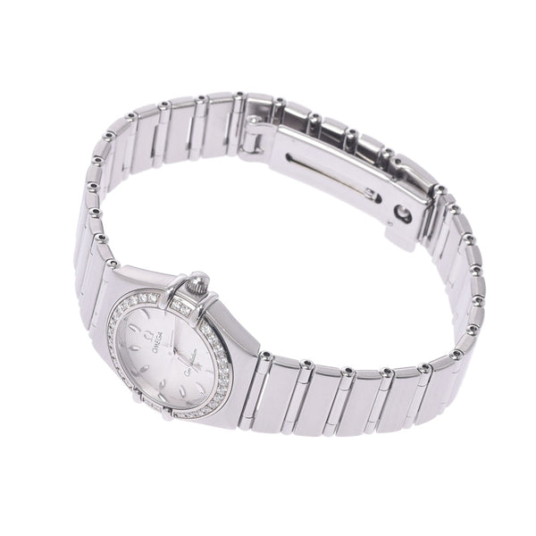 Omega Omega Constellation Mini Besel Diamond 146.31 Women's SS Watch Quartz Silver Table A-Rank Used Sinkjo