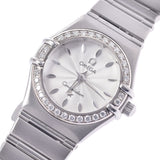 Omega Omega Constellation Mini Besel Diamond 146.31 Women's SS Watch Quartz Silver Table A-Rank Used Sinkjo