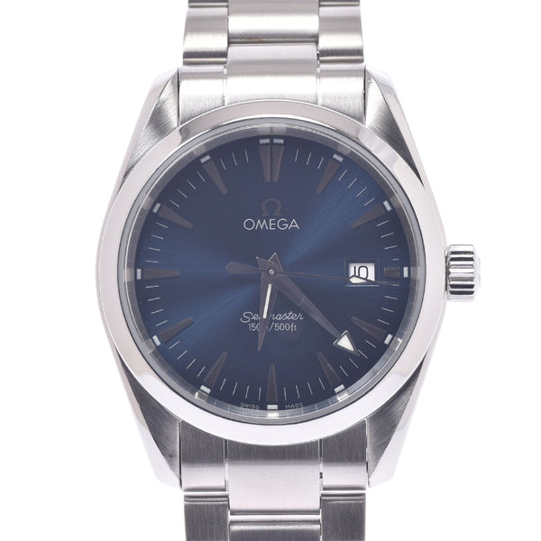 The OMEGA Omega Simster Aqua, 150m 2518.80 Men' s SS, the watch, the watch, the blue, the blue, the A-rank, used silver,