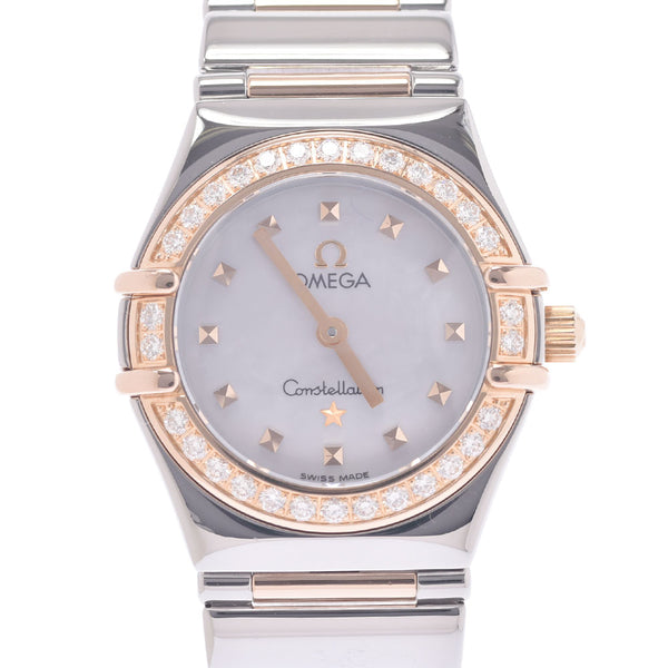 Omega Omega Constellation My Choice Bezel Diamond 1368.74 Ladies SS / YG Watch Quartz Blue Shell Diagram A-Rank Used Sinkjo