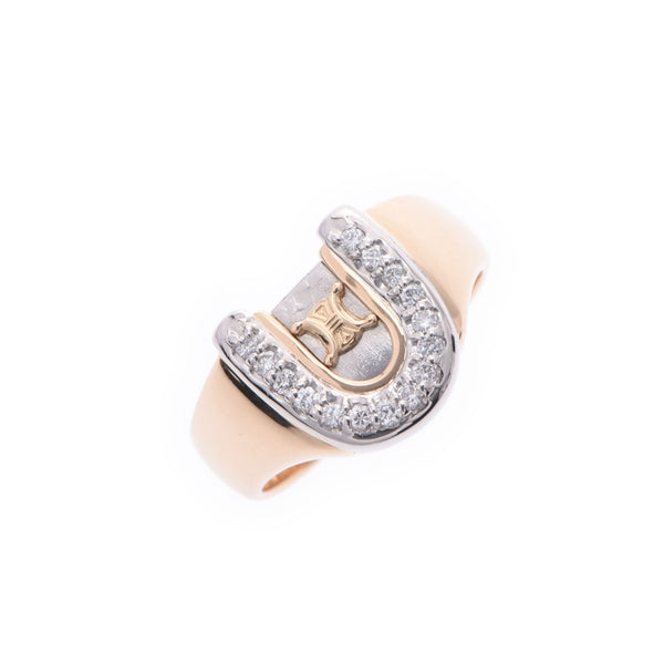 CELINE Celine Hoof Motif Diamond 0.20ct No.15 Unisex K18YG/PT900 Ring Ring A Rank Used Ginzo