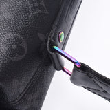 LOUIS VUITTON 路易威登单色 Eclipse 阿波罗信使 MM 片段黑色/灰色 M43411 男士单色 Eclipse 帆布肩包 B 级二手银藏