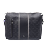 LOUIS VUITTON 路易威登单色 Eclipse 阿波罗信使 MM 片段黑色/灰色 M43411 男士单色 Eclipse 帆布肩包 B 级二手银藏