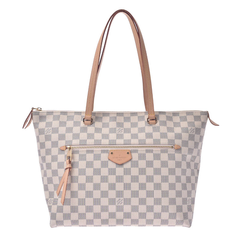 Louis Vuitton Louis Vuitton Damier Azuriena MM White N44040 Women's Damier Azul Canvas Tote Bag A-Rank Used Silgrin