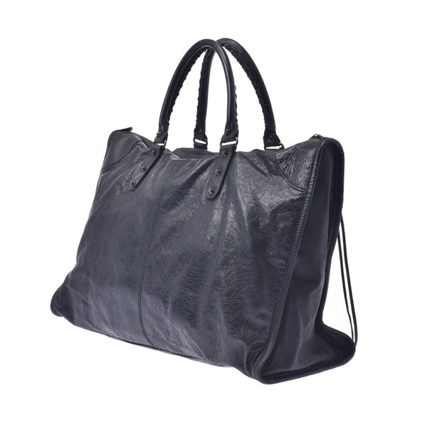Balenciaga Valenciaga The Week Ender Black Unisex Leather Hand Bag B Rank Used Silgrin
