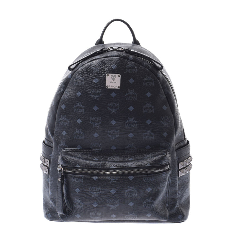 MCM MCM Backpack Studs Black Unisex Rucks Day Pack AB Rank Used Silgrin