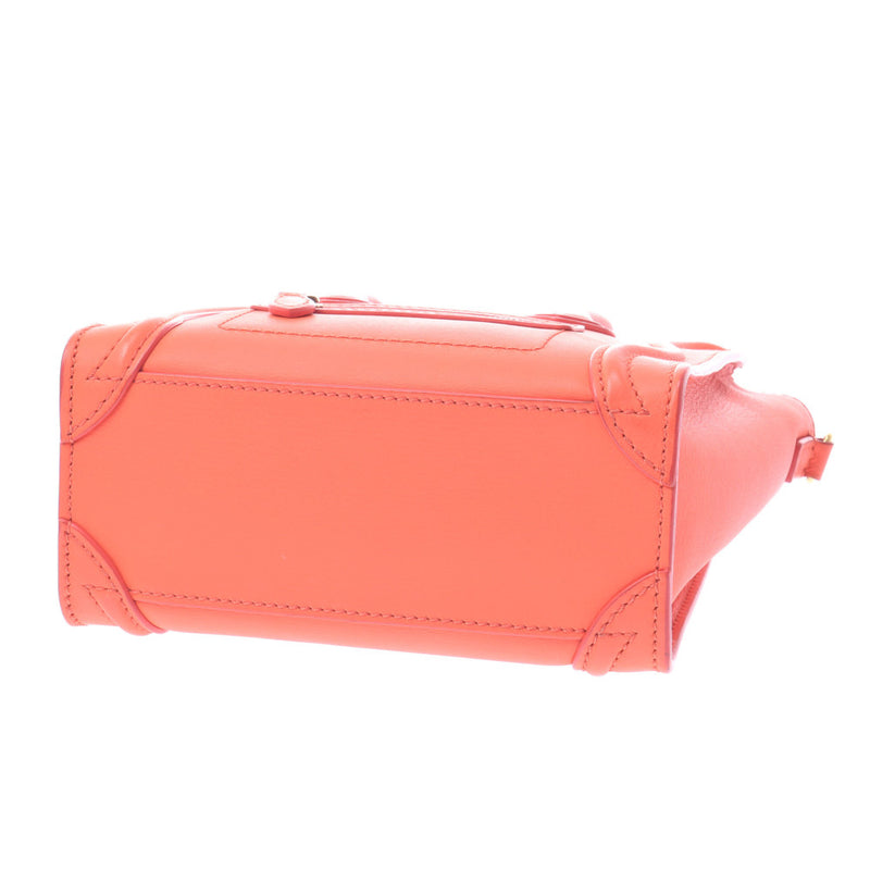 CELINE Celine Luggage Nanoshopper 2way Bag Orange 168243 Women's Curf Handbags AB Rank Used Sinkjo