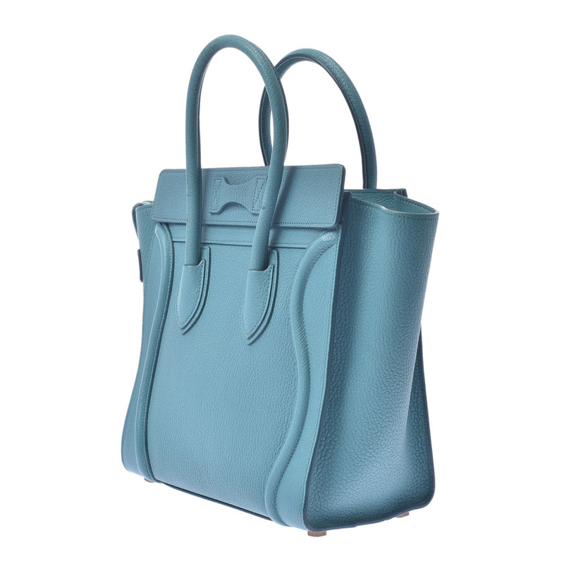 <br>CELINE  セリーヌ ハンドバック トートバック 青 レディース/ラゲージミニショッパー/ブルー/F-U******/ブランドバック/Aランク/69ハンドバッグ