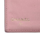 Chanel Chanel Garine Long Wallet Pink Women's Caviar Skin Two Folded Wallets AB Rank Used Silgrin