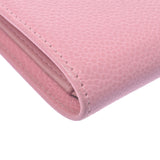 Chanel Chanel Garine Long Wallet Pink Women's Caviar Skin Two Folded Wallets AB Rank Used Silgrin