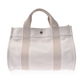 Hermes Hermes Cannes PM White Unisex Canvas Handbags AB Rank Used Sinkjo