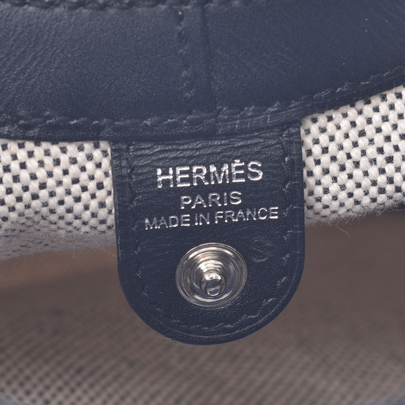 HERMES Hermes Sacrco Sold White /Black Gold Fittings Ladies Twal Ash Leather Shoulder Bag A Rank Used Ginzo