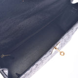 Hermes Hermes Kelly 32 outside sewing 2way bag black gold bracket ○ c stamp (around 1973) Ladies' Austrich handbag A rank used sinkjo