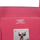 Hermes Hermes Burkin 30 Rosterian Silver Bracket □ Q Immediate (around 2013) Ladies Voepson Handbag A-rank used Silgrin