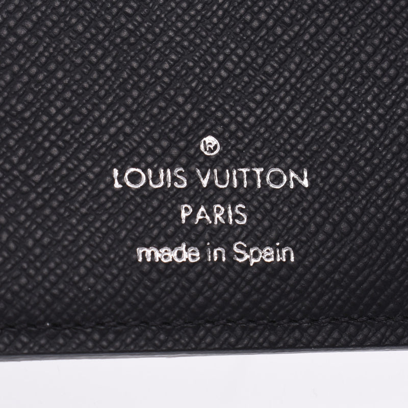 Louis Vuitton Louis Vuitton Damier Graphit Marco Black / Gray N62664 Men's Dumie Graphit Canvas Two Folded Wallets A-Rank Used Silgrin