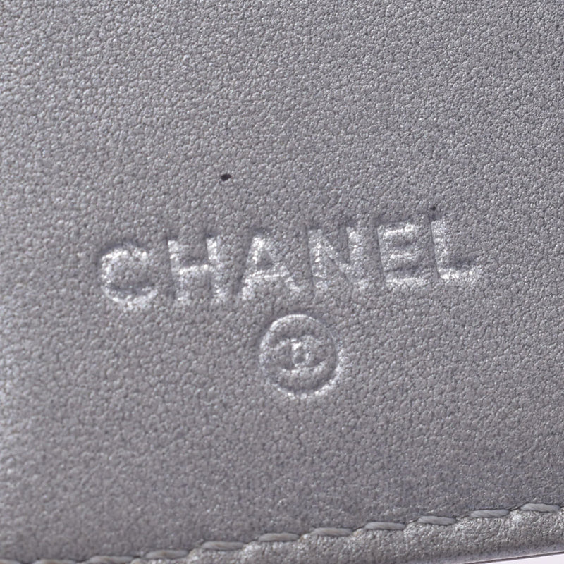 Chanel Chanel Camelia W Hook钱包黑色女士Ramskin双折钱包B排名使用Silgrin
