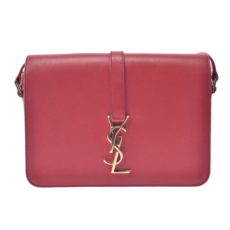 Yves Saint Laurent Ives Saint Laurent Yumo Vericite Red Women's Curf Shoulder Bag B Rank Used Sinkjo