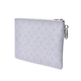 LOUIS VUITTON ルイヴィトン モノグラム ホワイト ジップドポーチGM クラッチバッグ ライトグレー系 M68310 メンズ モノグラムキャンバス ポーチ ABランク 中古 銀蔵