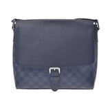 Louis Vuitton Louis Vuitton Damier Cobalt Newport Messenger PM Navy System / Black N41587 Men's Duma Eco Barl Cambas Shoulder Bag AB Rank Used Sinkjo