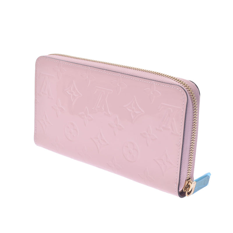 Louis Vuitton Louis Vuitton Verni Jippy Wallet Old Rose Angelique M90076 Women's Monogram Verni Long Wallet A-Rank Used Silgrin