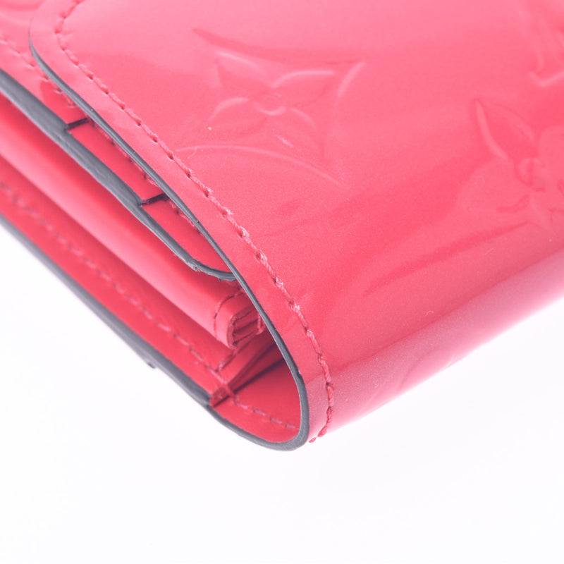 Louis Vuitton Louis Vuitton Verni Portfoille Sarah Hot Pink M90313 Women's Monogram Verni Long Wallet A-Rank Used Silgrin