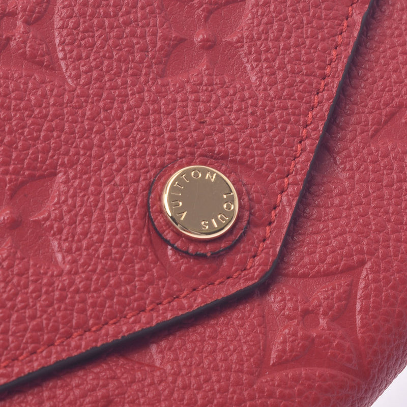 Louis Vuitton Louis Vuitton Monogram Anspantanent Portfoille Codent's Compact Sleeve M60735男女皆宜的皮革三折钱包A-Rank使用水池