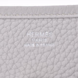 Hermes Hermes Evelin 3 PM Pearl Gray Silver Fittings □ Q Immediate (around 2013) Unisex Triyo Clemance Shoulder Bag A-Rank Used Silgrin