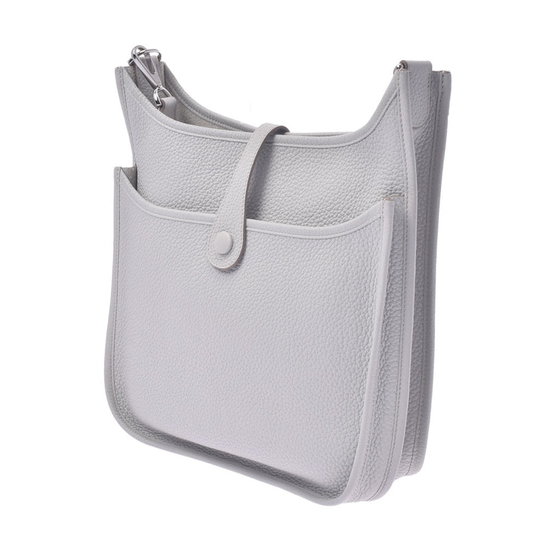 Hermes Hermes Evelin 3 PM Pearl Gray Silver Fittings □ Q Immediate (around 2013) Unisex Triyo Clemance Shoulder Bag A-Rank Used Silgrin