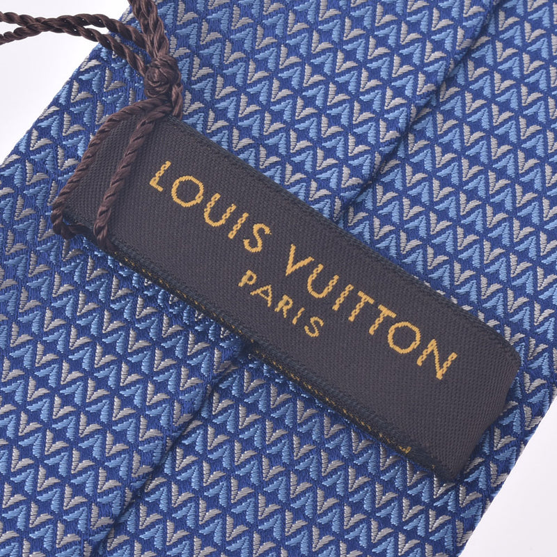 Louis Vuitton Louis Vuitton Kravat Diamond Bui Marine M71200男士丝绸100％领带未使用的Silgrin