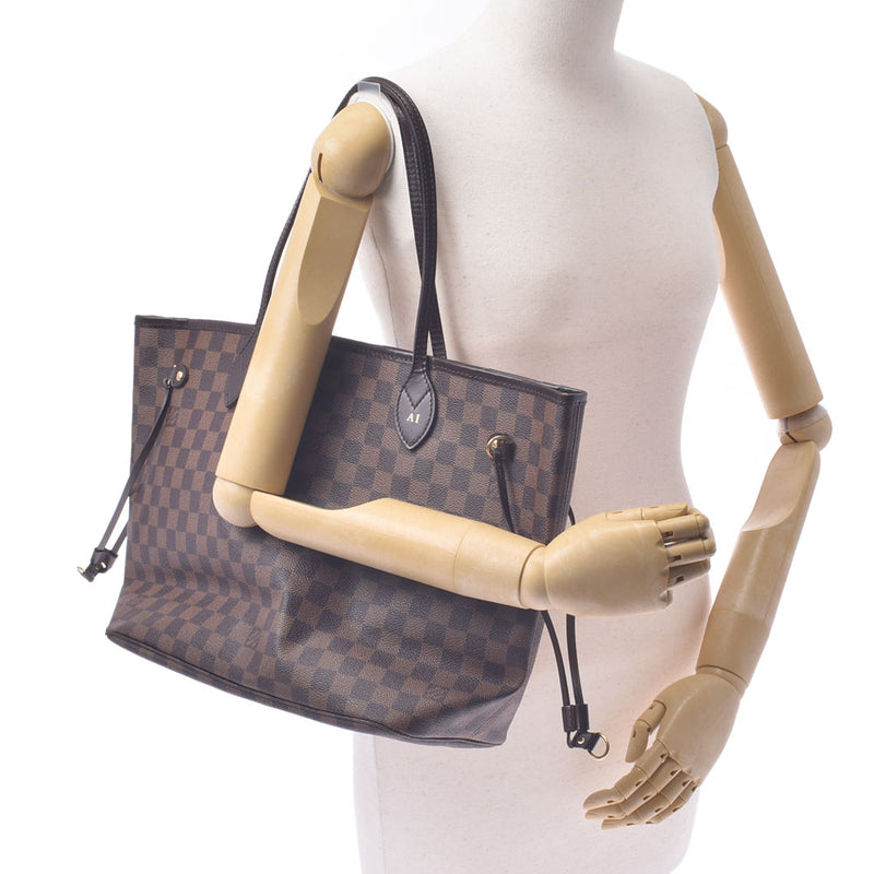 LOUIS VUITTON ルイヴィトン ダミエ ネヴァーフルMM ブラウン N51105 ユニセックス ダミエキャンバス トートバッグ ABランク 中古 銀蔵