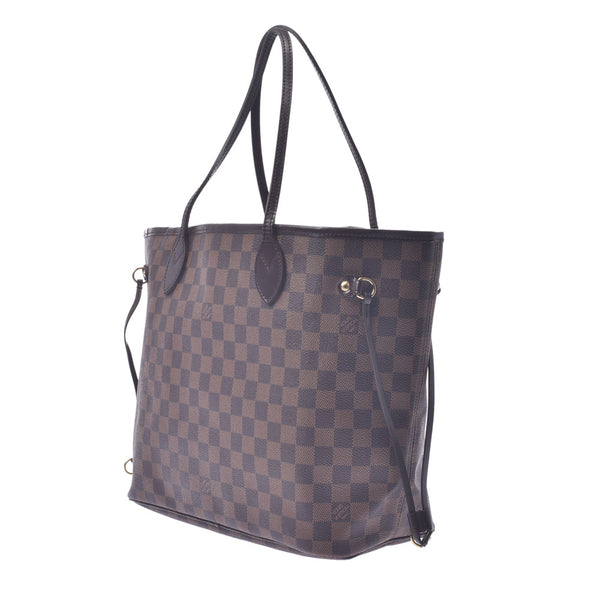 LOUIS VUITTON Louis Vuitton Damier Neverfull MM Brown N51105 Unisex Damier Canvas Tote Bag AB Rank Used Ginzo