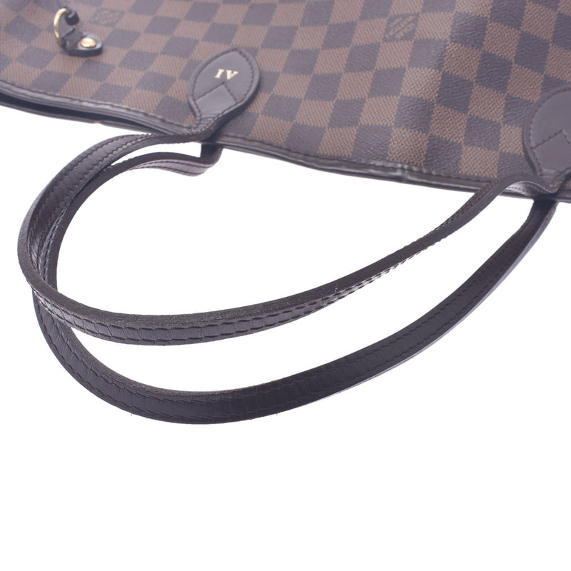 LOUIS VUITTON Louis Vuitton Damier Neverfull MM Brown N51105 Unisex Damier Canvas Tote Bag AB Rank Used Ginzo