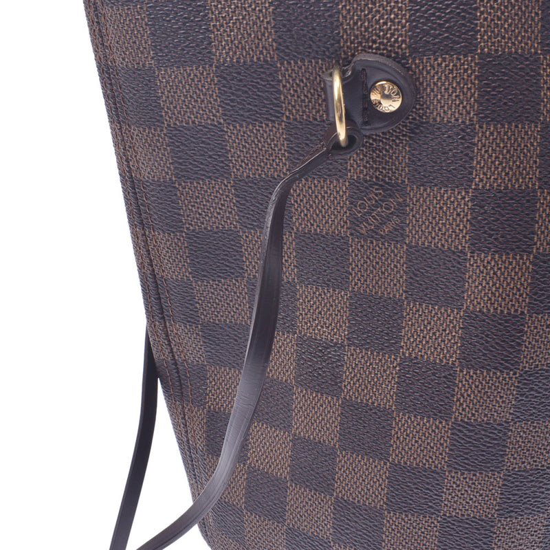 LOUIS VUITTON Louis Vuitton Damier Neverfull MM Brown N51105 Unisex Damier Canvas Tote Bag AB Rank Used Ginzo