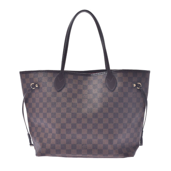 LOUIS VUITTON Louis Vuitton Damier Neverfull MM Brown N51105 Unisex Damier Canvas Tote Bag B Rank Used Ginzo